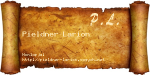 Pieldner Larion névjegykártya